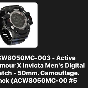 Activa Invicta Armour X Men's Digital Watch - Black and Silver
